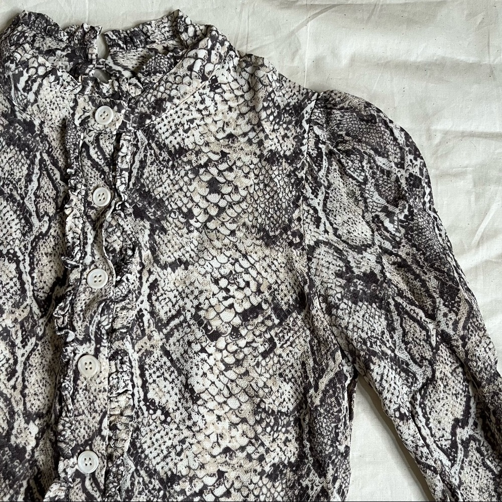 Reformation Mini Python Dress Size 0 - image 4